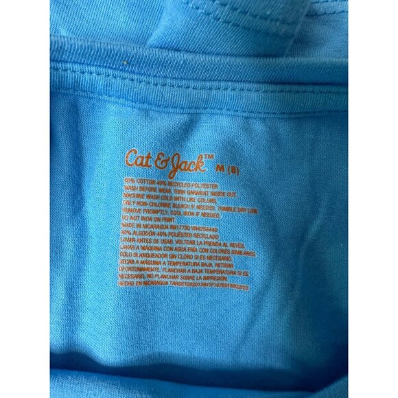 Girls Long Sleeve Let's Groove Graphic T-Shirt  Cat & Jack Bright Blue M - Picture 4 of 5